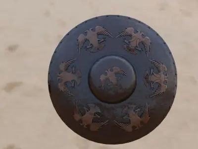 seljuk-shield-eagle shield with eagles Free 3D model