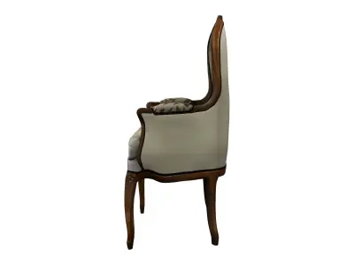 Bergere Antique Chair Low-poly 3D model