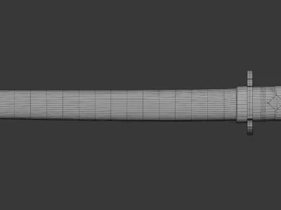 Bokken Wooden Katana Free 3D model