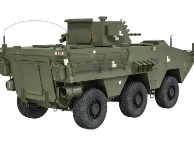 Ukrainian military equipment BTR Otaman 6x6  3D model