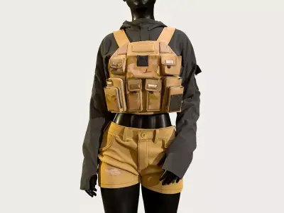 Army Girl 3D model