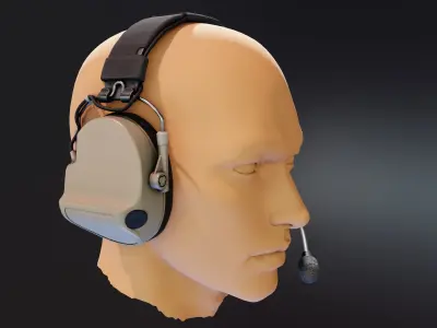 Invisio T7 Headset Low-poly 3D model