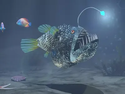 peixe lanterna 3D model