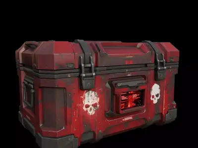 Game-Ready Sci-Fi  Crate Low-poly 3D model