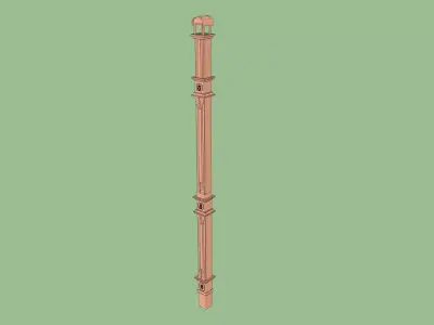 indian jodhpuri stone piller column 3D model purchase