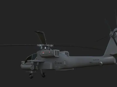 Boeing AH-64 Apache 3D model by MilitaryCG