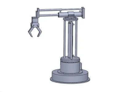 Pneumatic robot hand Low-poly 3D model
