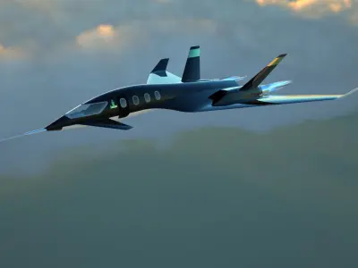 supersonic jet concept Free 3D model