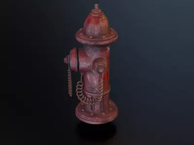 Weathered Fire Hydrant - High-Detail Street Asset 3D model