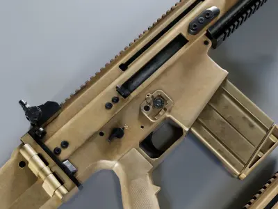 SCAR-H Assault Rifle Low-poly 3D model purchase
