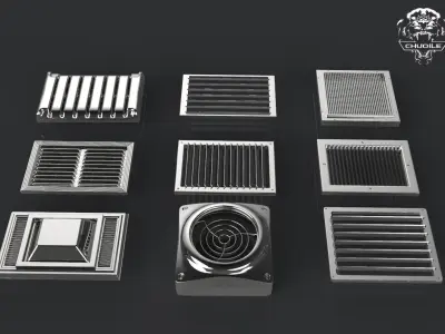 Vents - Kitbash Low-poly 3D model