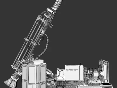 Rotary Blasthole Drill 3D model