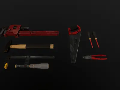 Work Tools Low-poly 3D model