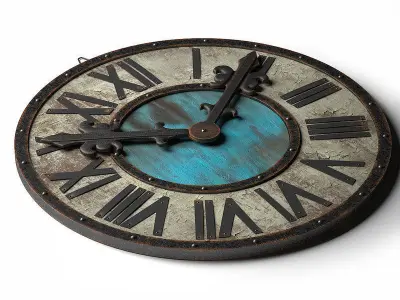 Wall Clock Loft Style 80 3D model