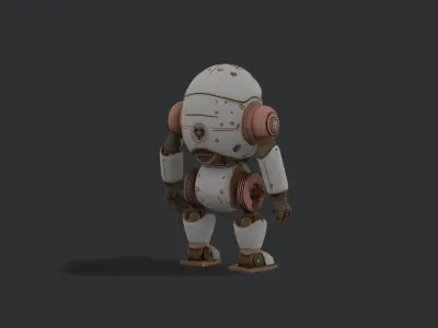 Fantasy Robot Low-poly 3D model