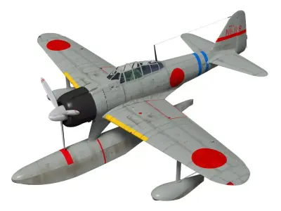 Nakajima A6M2-N Rufe 3D model purchase
