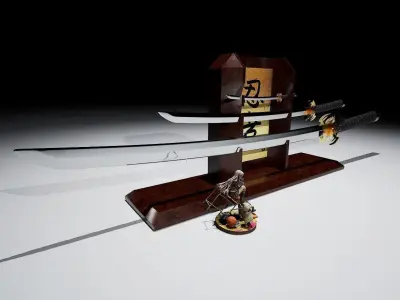 Katana 3D model buy