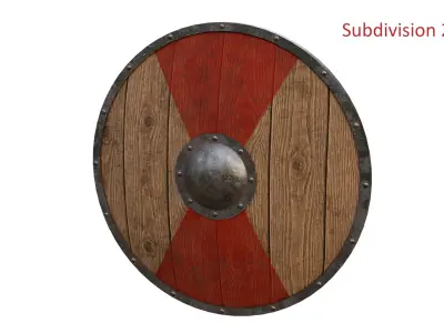 Round Shield Low-poly 3D model