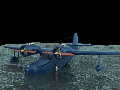 Grumman G-21 Goose Free 3D model