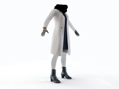 Winter Clothing for Female 3D model