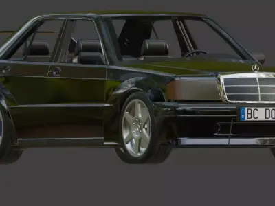 Mercedes-Benz 190E  3D model purchase
