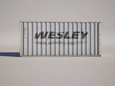 20 Foot Shipping Container Variations Low-poly 3D model