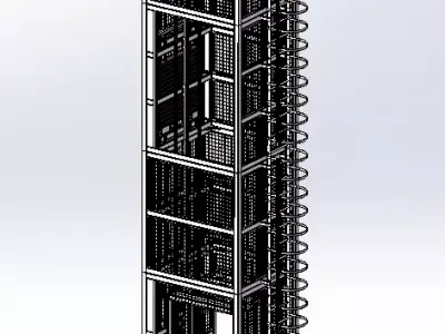 Heavy-duty reciprocating elevator  3D model