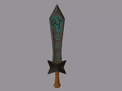 Devil Sword - PBR Low-poly 3D model