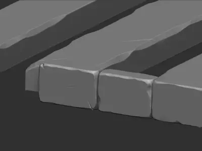 Rock Planks 3D model