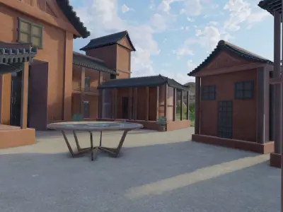 Ancient Mountain Village 3D model
