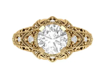 Wedding Ring 3D print model 88
