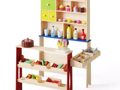 Children Corner Shop By Lelin Toys 3D model