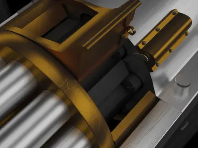 Gatling Gun 3D model get