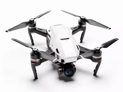 Sleek Modern Drone with Broken Gimbal 3D model