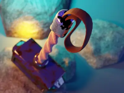 Hammer Low-poly 3D model 8