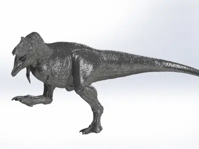 T Rex model golden - Free 3D model