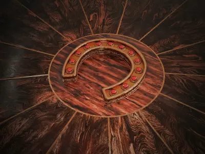 Horseshoe with stones 3D model