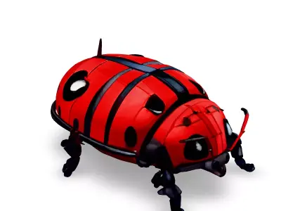 Realistic Robotic Ladybug 3D Model Low-poly 3D model purchase