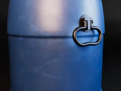 Plastic Barrel Free low-poly 3D model
