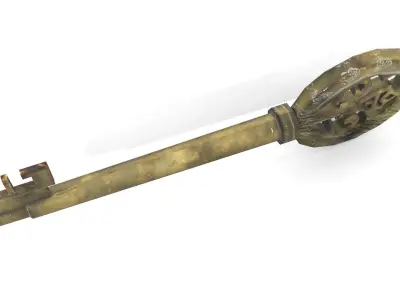 Low Poly Ornate Key Low-poly 3D model