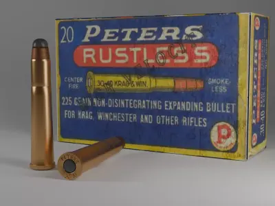 Ammunition 32-40 Winchester Peters Cartridge Company  3D model