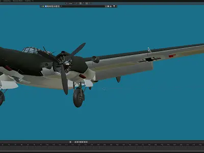 Cant Z-1007 in German service Free 3D model
