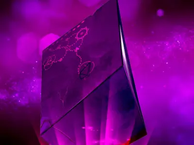 Fragment Magic Rune Stone Low-poly 3D model