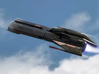 D-24 Starfighter 3D textured Model Low-poly 3D model