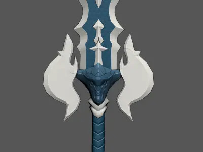 DRAGON SWORD - Game Asset Anime-style action RPG Low-poly 3D model