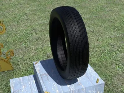 ORTAS TIRE NO 4 GAME READY Low-poly 3D model