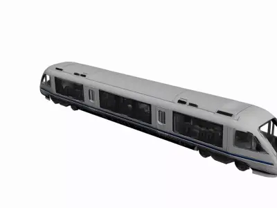 Modern Passenger Train High Speed Rail Transport Model 3D model