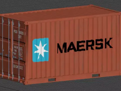Sea Cargo Metal Container 3D model