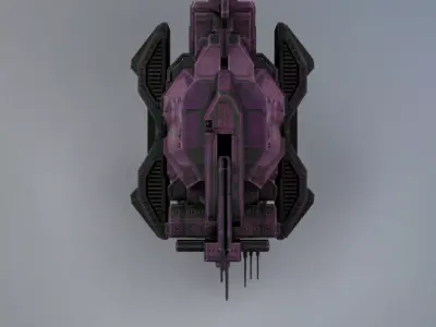 Command Spaceship - CXC Low-poly 3D model