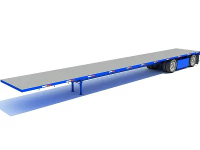 Flatbed Trailer 3D model
